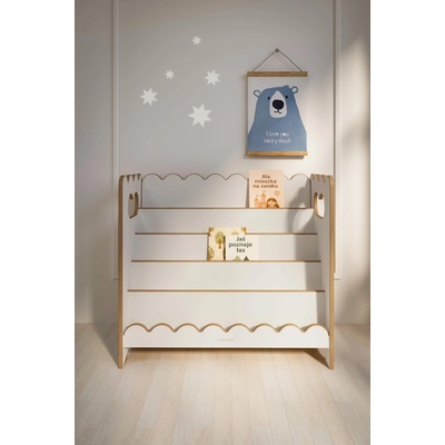 Tuptiwood Montessori detská knižnica, MAXI Bubble biela