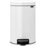 Brabantia Кош за смет с педал Brabantia NewIcon 12L, White, метална кофа (649032)