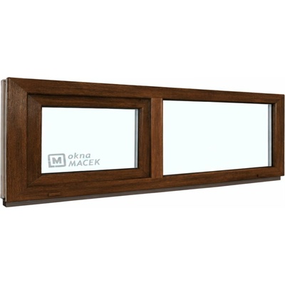 Kömmerling 70 Ad Fix/S 2100 X 500 mm Tmavý Dub/Tmavý Dub oboustranně Sklo Čiré Neotevíratelné