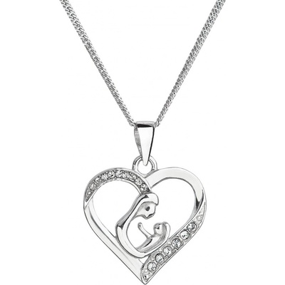Pavona Stříbrný matka a dítě se Swarovski krystaly bílý 32073.1