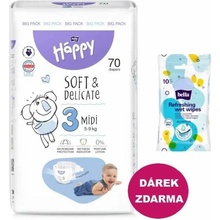 Bella Baby Happy Soft&Delicate 3 Midi 5–9 kg 70 ks