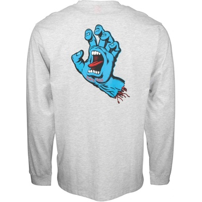 Santa Cruz Screaming Hand Chest L/S Tee Athletic Heather