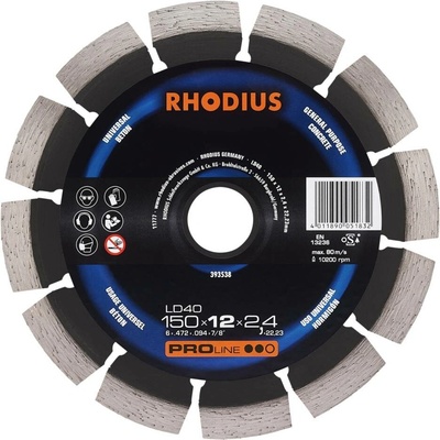 RHODIUS Diamantový řezný kotouč LD40 150 x 12,0 x 2,4 x 22,23 PROline 393538