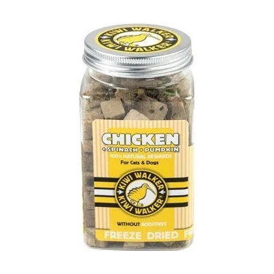 Kiwi Walker Mrazem sušená kuřecí játra + špenát + dýně 100 g