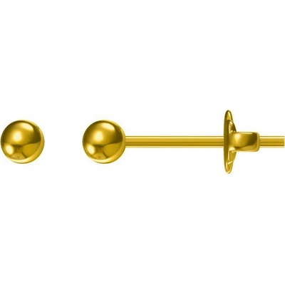 Argento Pozlátené strieborné náušnice guľky 67508