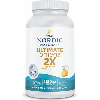 Nordic Naturals Ultimate Omega 2X 2150 mg citrón 120 softgel kapslí