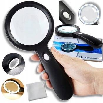 Geko Lupa 88 mm s LED světlem 10 x