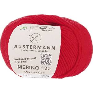 Austermann Merino 120 97613-103 Red Плетива прежда (97613-103)