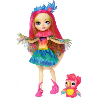 Mattel Enchantimals bábika Peeki Parrot s papagájom Sheeny