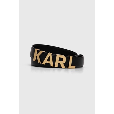 Karl Lagerfeld Кожен колан Karl Lagerfeld дамски в черно (240W3106)