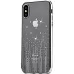 DEVIA Калъф с Камъни Swarovski за iPhone XS/X, Devia Meteor Soft Case, Сребрист (6938595305573)