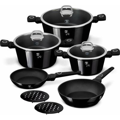 Berlinger Haus Black Vantage Collection 10-dielna súprava riadu, Čierna