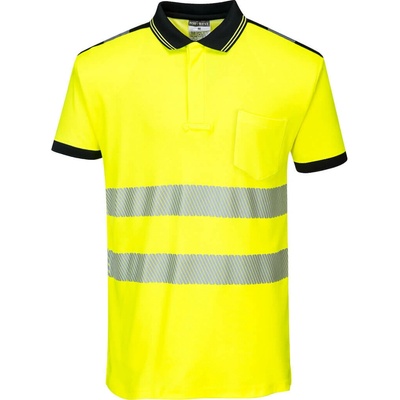Portwest T180 PW3 Hi-Vis Reflexná polokošela žltá/čierna L