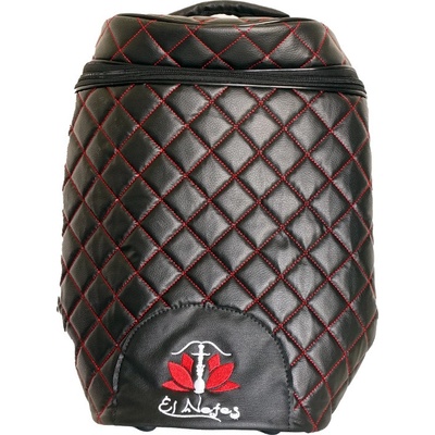 El Nefes Taška pro vodní dýmky Shisha Bag velká černo červená – Zboží Dáma
