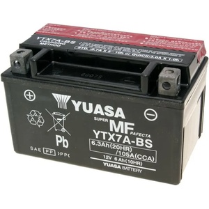 YUASA 6Ah 105A left+ (YTX7A-BS)