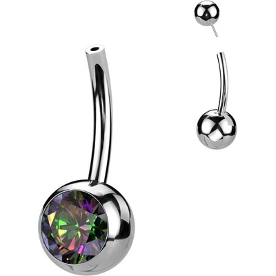 S4U PUSH IN piercingu do pupíku TITAN (vitrail medium) TIT1272-VM