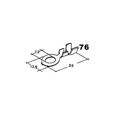 kabelové oko 7,2mm drát 1,5-4mm