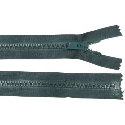 Kostěný zip no.5 rozepínací 30cm bundový color: 670 borovicová zelená