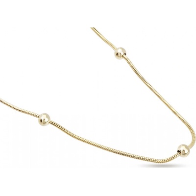 biju Pozlacený řetízek s kuličkami 3002193