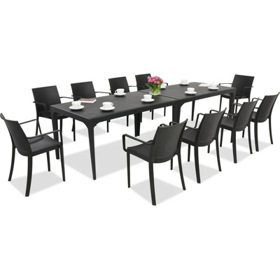 BICA Комплект за хранене в градината Oslo / Victoria 10 антрацит Bica (BC435ANTx2-10xBC351ANT)