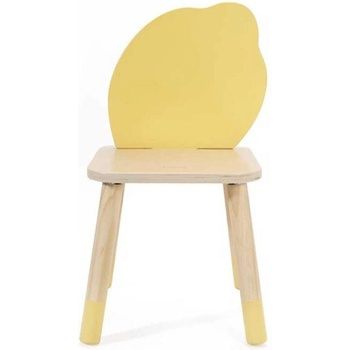 GUGA Дървено столче за деца с облегалка - Лимон (6927049065088)