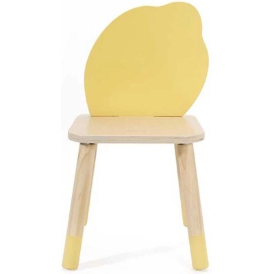GUGA Дървено столче за деца с облегалка - Лимон (6927049065088)