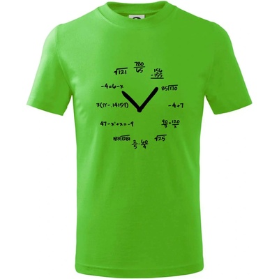 Matematické hodiny tričko detské Apple Green