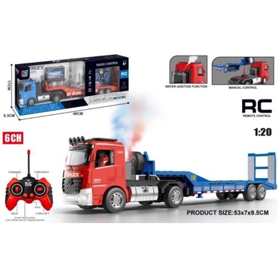 MalPlay Diaľkovo ovládaný ťahač s návesom 1:20 s dymovým efektom USB RTR