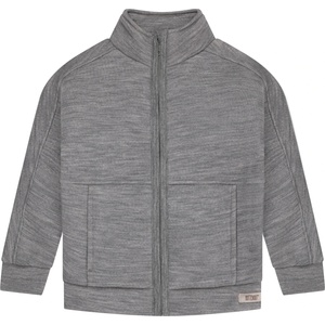 Huttelihut Детско вълнено яке Huttelihut Kid's Jacket Wool Brushed Inside Merino jacket - Medium Grey Melange - размер 128 (EU) (703-7730-0117)