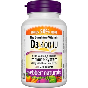 Image 1 of Webber Naturals Vitamin D3 400 IU [270 Таблетки]