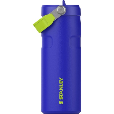 STANLEY 1913 Flip Straw drinking bottle with straw 0.47L - Thermo mug Cools for 8 hours - Ice cold for 40 hours - BPA free - Leak-proof - For cup holders - Dishwasher safe - Cobalt Chartreuse - 100000117882