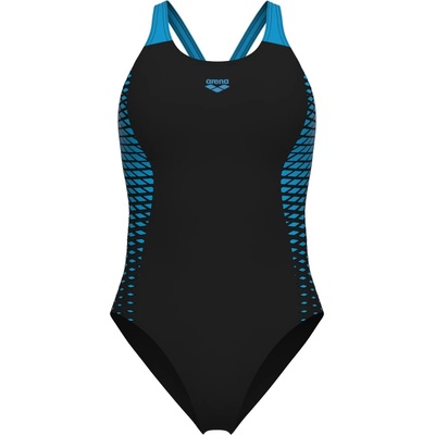 arena Дамски бански костюм Arena Women's Openings Swimsuit V Back Swimsuit - Black / Turquoise - размер 42 (EU) (150-4399-0215)