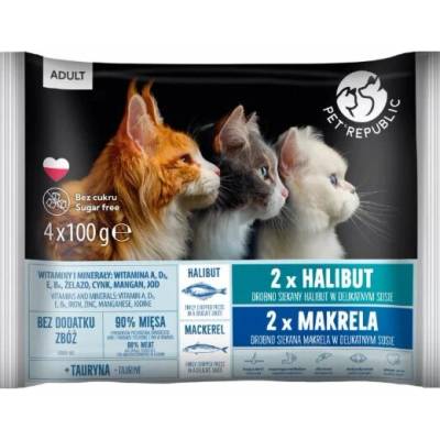PETREPUBLIC Adult Halibut a makrela box 4x100 g