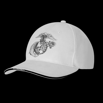 ROTHCO baseball USMC GLOBE & ANCHOR BÍLÁ 3613