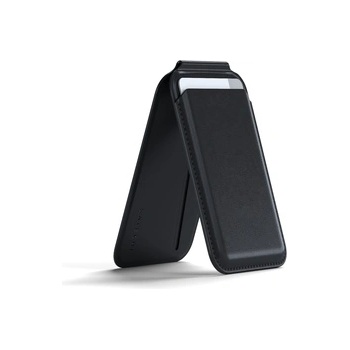 Image 1 of Apple Satechi Vegan-Leather Magnetic Wallet Stand (iPhone 12/13/14/15 all models) - Black (STVLWK)