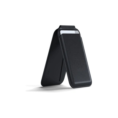 Apple Satechi Vegan-Leather Magnetic Wallet Stand (iPhone 12/13/14/15 all models) - Black (STVLWK)