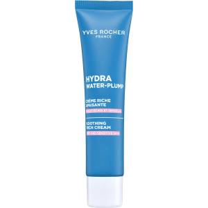 Yves Rocher Hydra Water-Plump Успокояващ богат крем за суха и чувствителна кожа, 40 ml