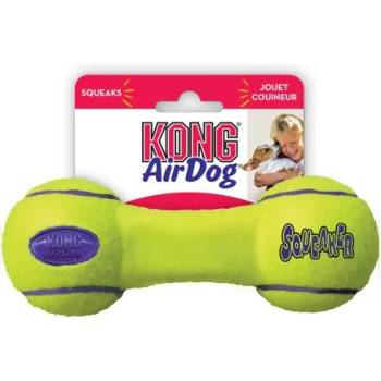 KONG air squeaker dumbbel small - играчка за куче от гума, тенис топка, дъмбел - САЩ - asdb3e