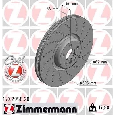 Brzdový kotouč ZIMMERMANN 150.2958.20