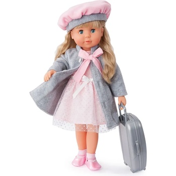 Bayer Design Пееща и говореща кукла Bayer - Мария, 46 cm, с куфарче и сиво палто (94635BH)