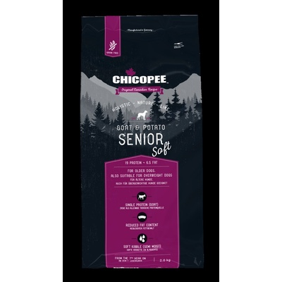Chicopee Dog HNL Senior Soft+ Мека гранула за възрастни кучета, с козе месо и картофи, 2 кг