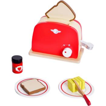 Classic World Дървен тостер за игра, червен (5038)