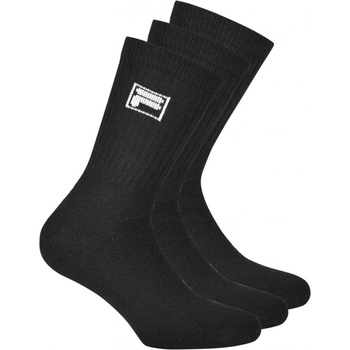 Fila 3pack vysokých ponožek s logem černá