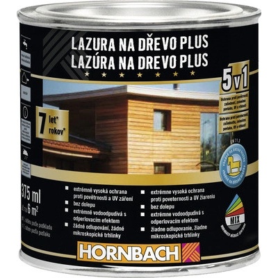 Hornbach Lazura na dřevo Plus 0,375 l Antracitová