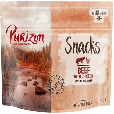 Purizon Snack Hovězí a kuře bez obilovin 3 x 100 g