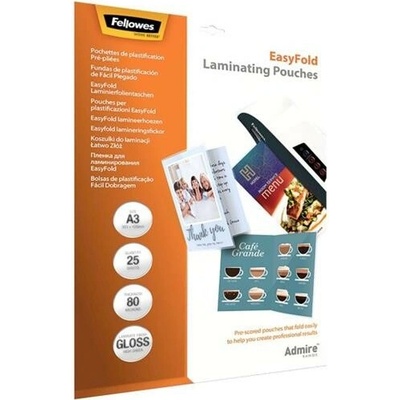 Laminovacia fólia Fellowes EasyFold A3, 80mic, lesklá 25ks