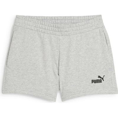 Puma dámské kraťasy Ess Small No. 1 Logo Light Gray Heather černá šedá