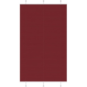 vidaXL Плисирана щора, бордо червена, 115x200 см, ширина на плата 114, 4 см, полиестер (4015265)