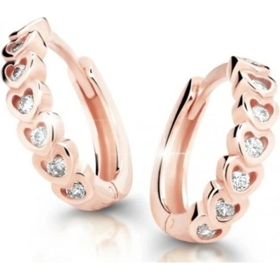Cutie Diamonds detské kruhové náušnice z ružového zlata s briliantmi C3341-10-10-X-4-D