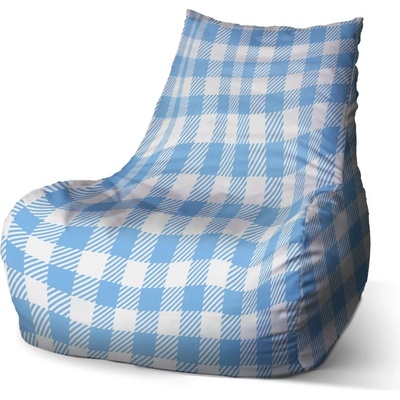 Sablio sedací vak Bean Košilový vzor 60 x 70 x 70 cm